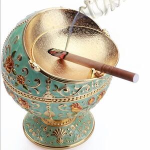 Retro Ashtray Portable Hand Stamped Decor Gifts